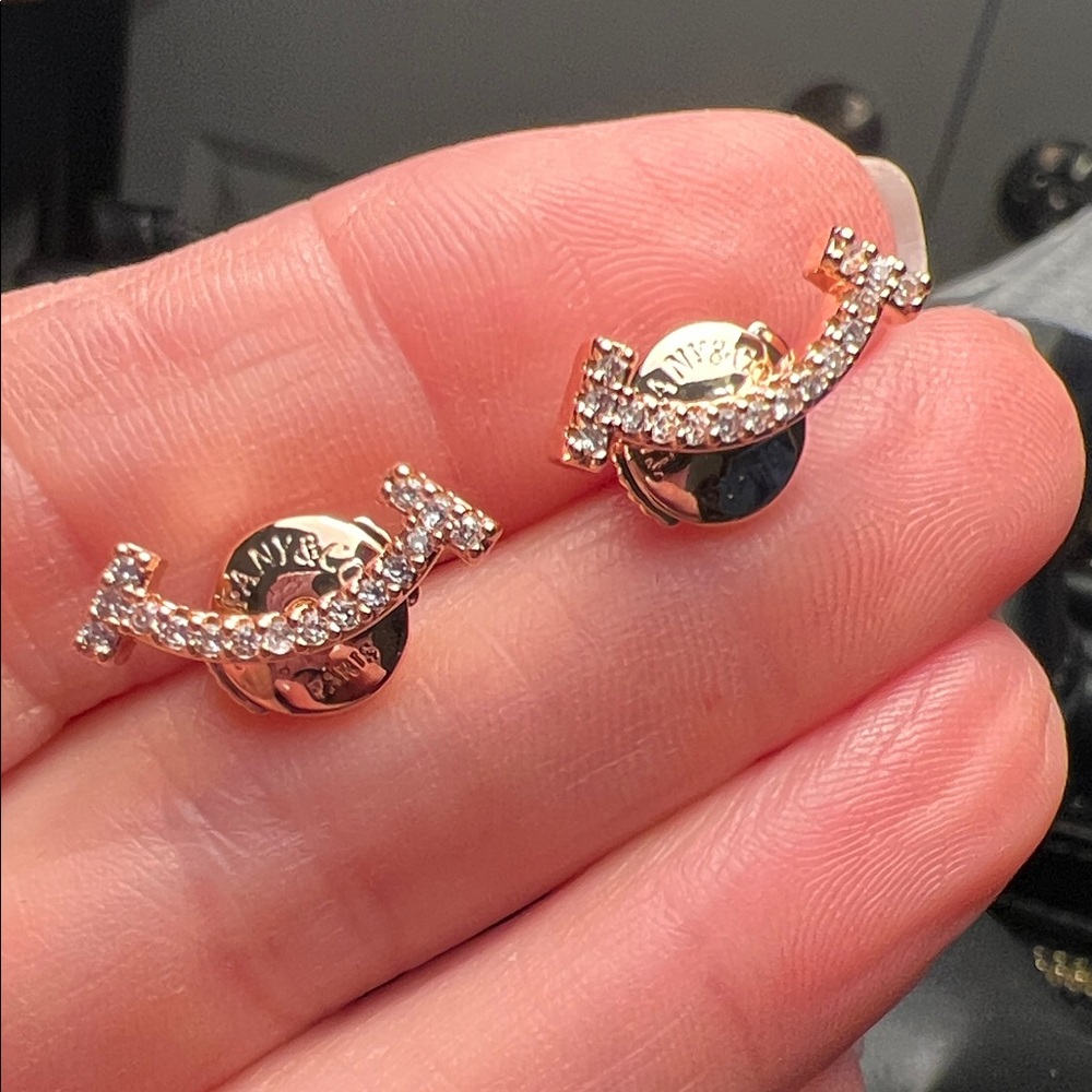 Gold Crystal Initial J Stud Earrings - Women Jewelry